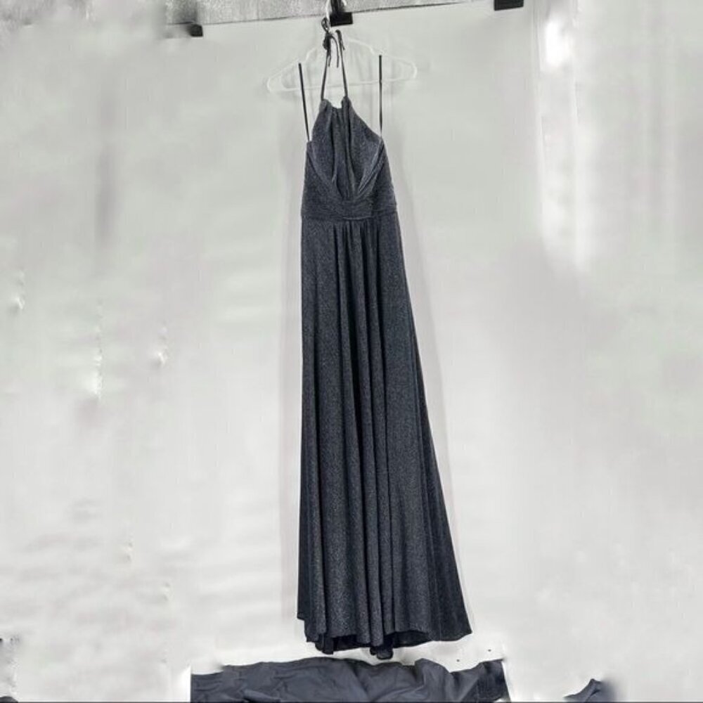 Fancy Schmancy blue halter maxi dress size 2